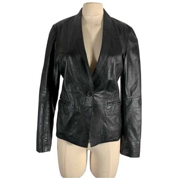 Vintage Bod & Christensen Leather Jacket Size 8 - Picture 1 of 12